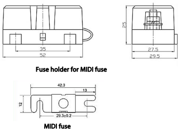 Плавкий запобіжник VictronEnergy MIDI fuses 100A/58V